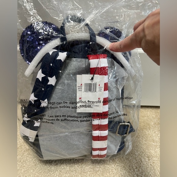 NWT Disney Loungefly Navy Blue Sequin Backpack With Matching - Picture 2 of 6